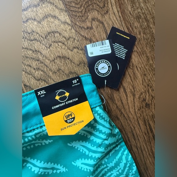 Speedo Men's 7" Floral Print E-board Shorts - Green Xxl - Picture 3 of 10